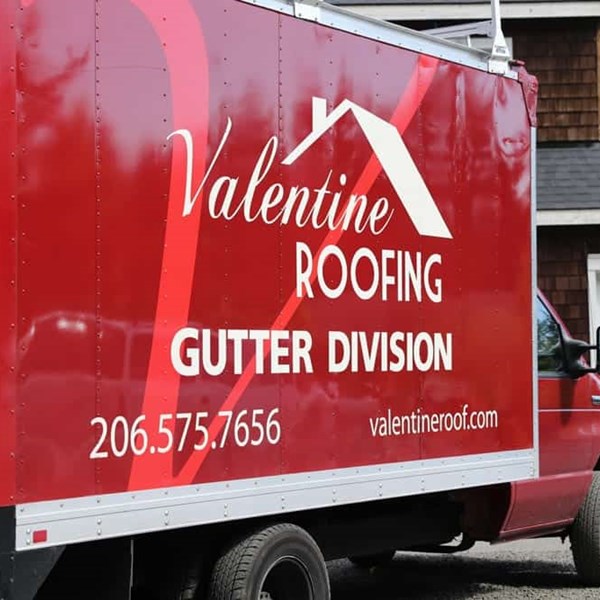 rain gutter - valentine roofing - seamless aluminum gutter system