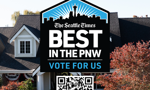 We need your help! Have you heard? We’re proud to be nominated Best Roofing Company and Best Gutter Company in the PNW. Vote from June 9th and every day through June 27th to help us take home the win!