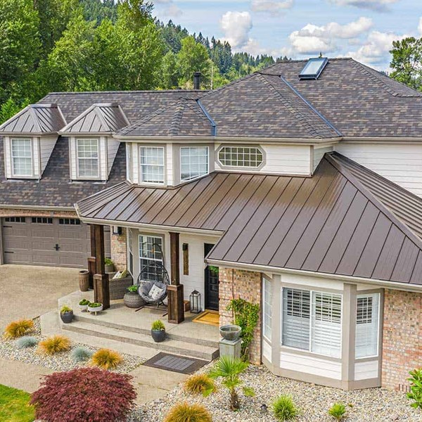 Black designer asphalt shingle replacement in Orting Washington