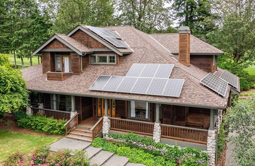 Bainbridge Island Owens Corning Duration Shingle in Teak Color