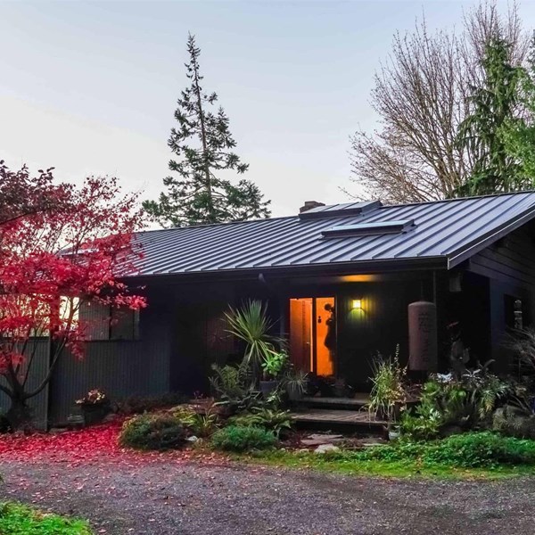 Poulsbo, Washington black metal roof replacement project
