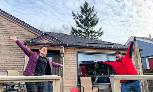 Meet Tasha Tasha and a Valentine Roofing employee